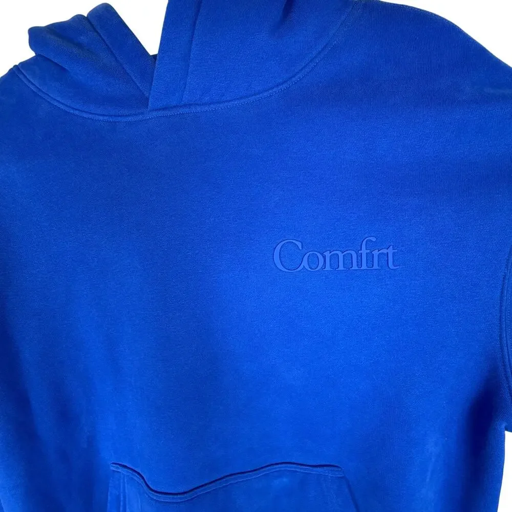 Comfrt Minimalist Hoodie Jogger Set Unisex Sz S Cobalt Blue Oversized Tracksuit